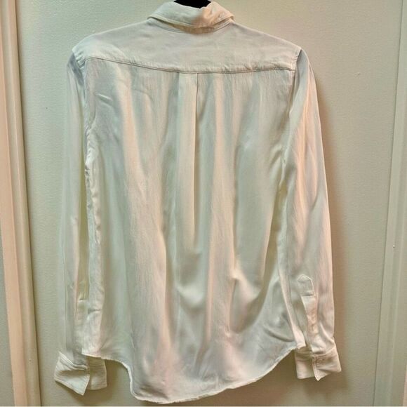 ZARA Satin Silky Effect Lapel Blouse - Picture 7 of 8